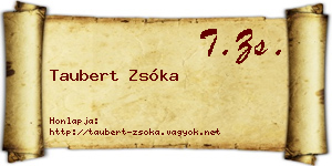 Taubert Zsóka névjegykártya